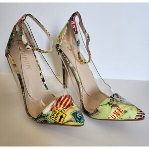 Liliana Olga City Heels Pumps Pointed Toe New, no box, sz 9 Ankle strap Stiletto